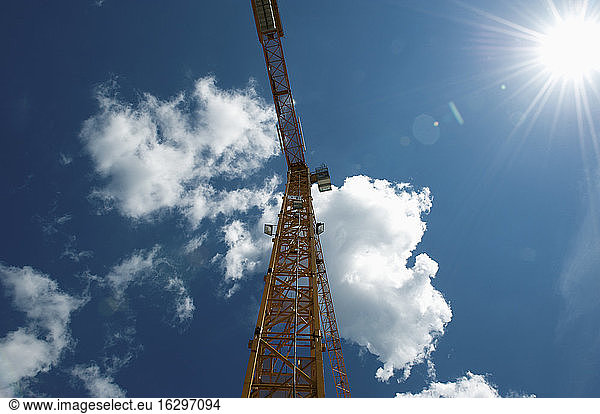 Germany  North Rhine-Westphalia  Duesseldorf  construction crane