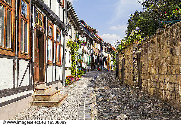 Germany  Saxony-Anhalt  Quedlinburg  Timber-framed houses