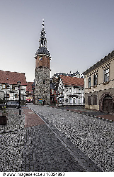 Germany  Saxony-Anhalt  Stolberg in the evening