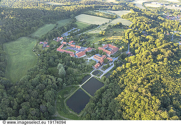 Germany  Saxony-Anhalt  Walkenried  Aerial view of Walkenried Abbey