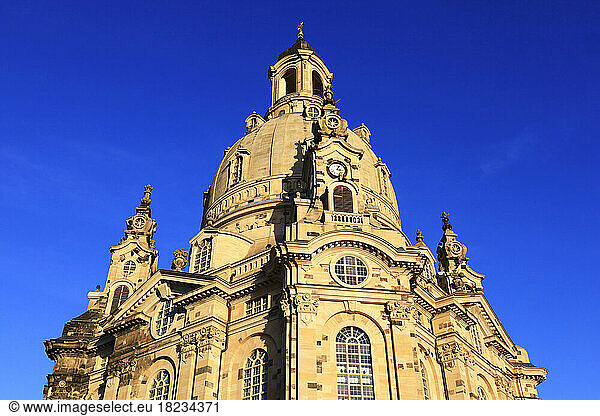 Germany  Saxony  Dresden  Exterior of historic Frauenkirche