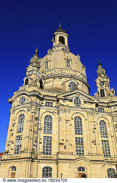 Germany  Saxony  Dresden  Exterior of historic Frauenkirche