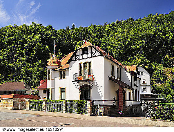 Germany  Saxony  Glashuette  residential house