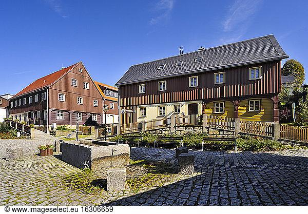 Germany  Saxony  Hinterhermsdorf  Historical Upper Lusatian houses