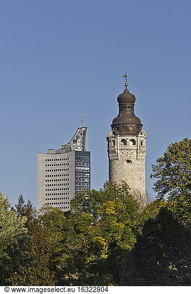 Germany  Saxony  Leipzig  New City Hall and University Tower