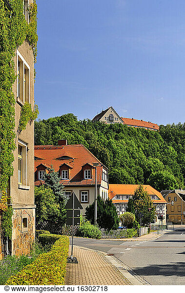 Germany  Saxony  Tharandt  Townscape with dormitory