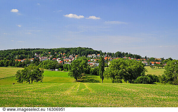 Germany  Saxony  Tharandt  View of district Waldhaeuser