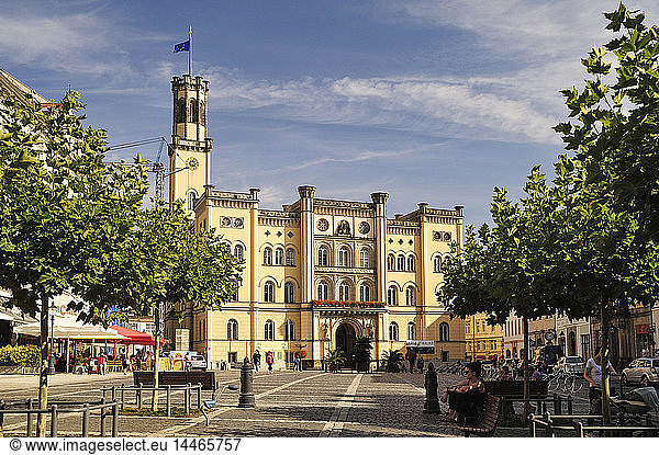 Germany  Saxony  Zittau  Market Square and Townhall