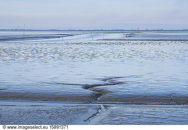 Germany  Schleswig-Holstein  Husum  Wadden Sea coast at low tide