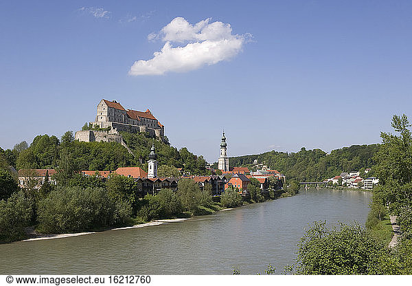Germany  Upper Bavaria  Burghausen at river Salzach