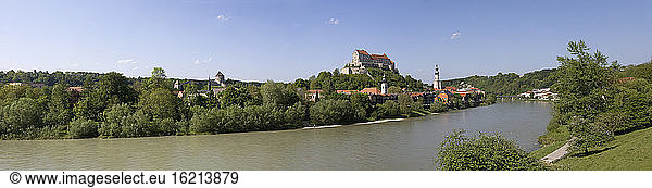 Germany  Upper Bavaria  Burghausen at river Salzach