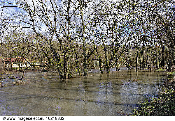 Germany  View of floodwater