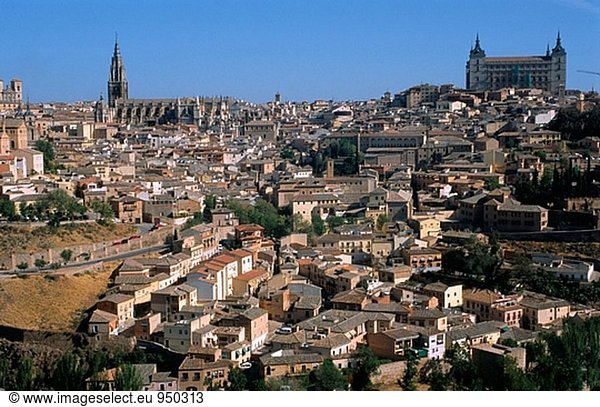 Gesamtansicht von Toledo in Kastilien-La Mancha. Spanien