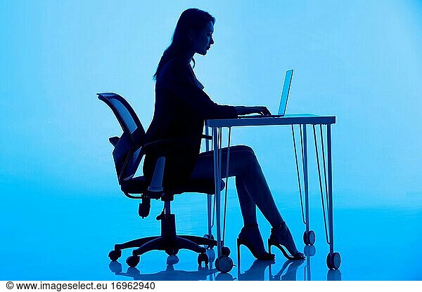 Geschäftsfrau benutzt den Computer