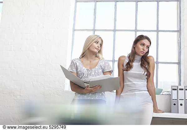 Geschäftsfrauen streiten sich im Amt