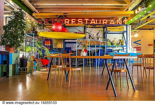 Gestaltete Ecke im Lebensmittelstudio/Restaurant Keukenconfessies in den Niederlanden  Europa.