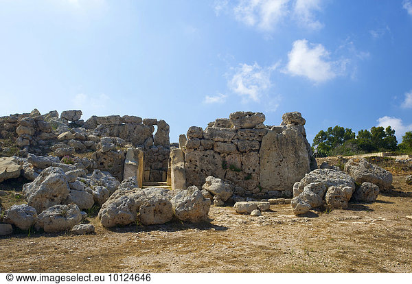 Ggantija Tempel auf der Insel Gozo  Malta  Europa