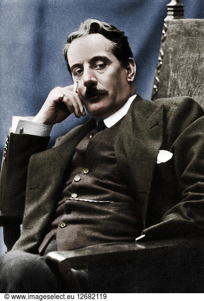 Giacomo Puccini (1858-1924)  italienischer Komponist  1910. Künstler: Unbekannt.