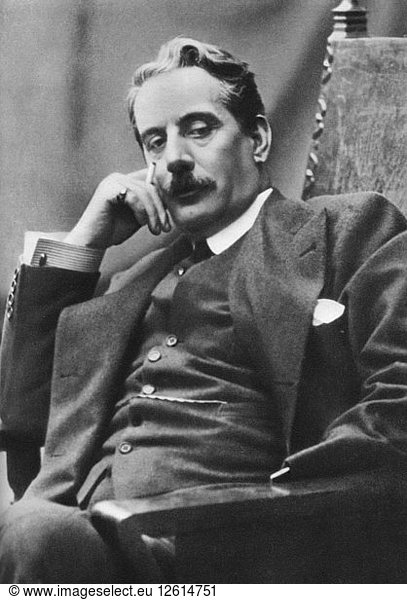 Giacomo Puccini (1858-1924)  italienischer Komponist  1910. Künstler: Unbekannt