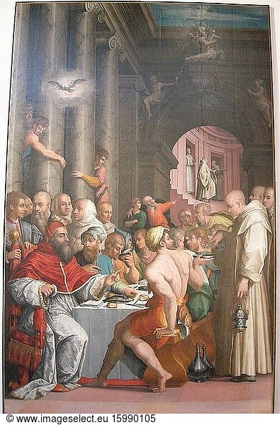 Giorgio Vasari - dinner st gregory great clement vii.