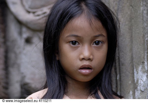 Girl  Angkor Wat Temple  Siem Reap  Cambodia  Southeast Asia