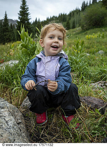 Girl enjoying the Eagles Nest Wilderness  Colorado