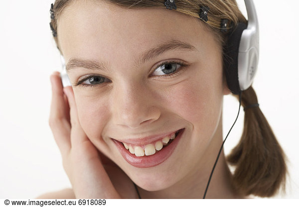 Girl Listening to Headphones
