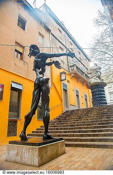 GIRONA  SPAIN - February 2  2019: Art work at the Dali Theatre Museum is designed by the artist Salvador Dali in Figueres  Spain. Salvador Dali is a famous Spanish artist who lived in the early 19th.