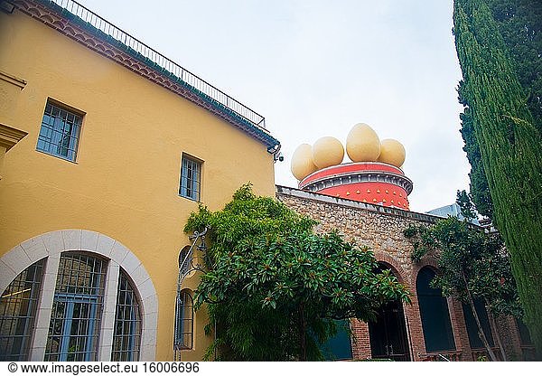 GIRONA  SPAIN - February 2  2019: Dali Theatre Museum is designed by the artist Salvador Dali in Figueres  Spain. Salvador Dali is a famous Spanish artist who lived in the early 19th.