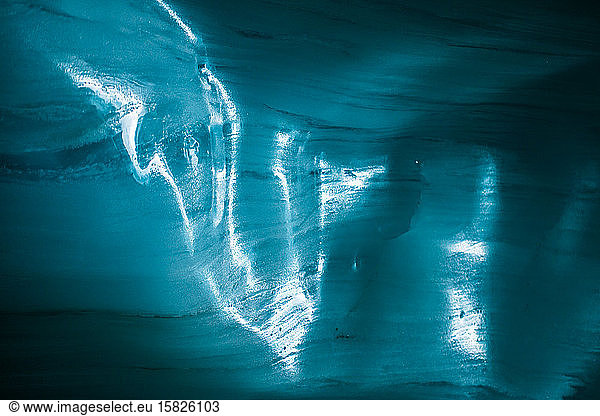 Glacial Ice Illuminated Close Up