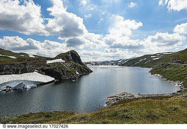 Glacial mountain lake near Skei  Vestland  Norway  Scandinavia  Europe