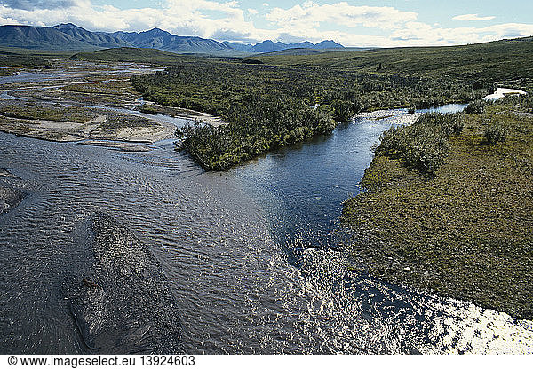 Glacial Stream Meets River