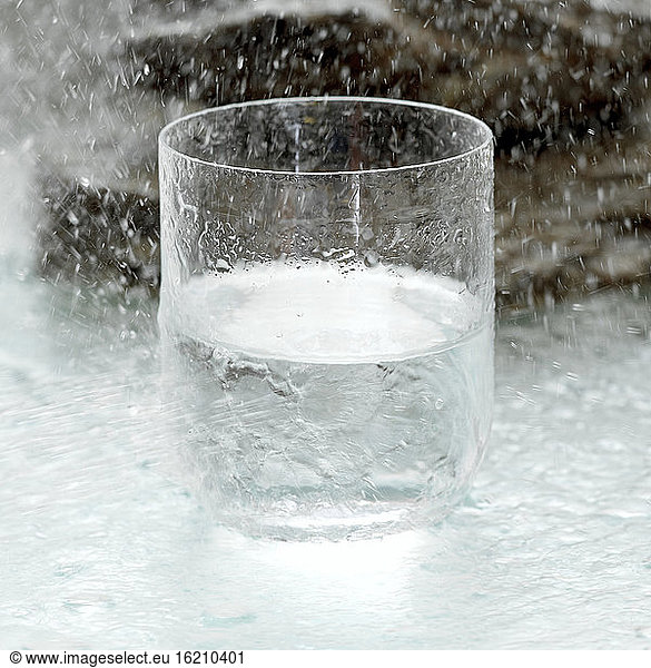 Glas Wasser  Nahaufnahme