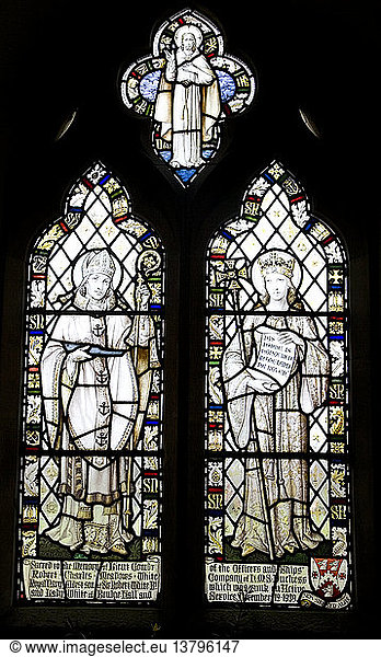 Glasmalerei Kirche Saint Michael  Boulge  Suffolk Gedenkstätte für den Untergang der HMS Duchess 1939