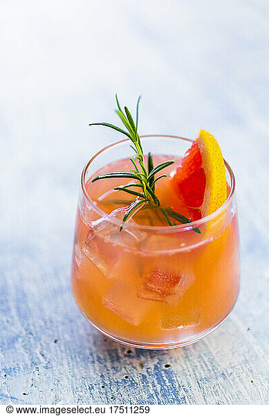 Glass of fresh grapefruit juice