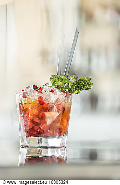 Glass of Strawberry Daiquiri
