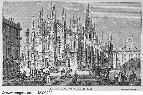 Gleason's Pictorial Drawing Room Companion  1852. Die Kathedrale von Mailand  Italien