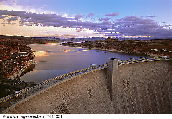 Glen Canyon Dam  Lake Powell Near Page  Arizona  USA
