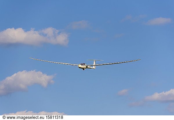 Glider about to land  Germany  Europe