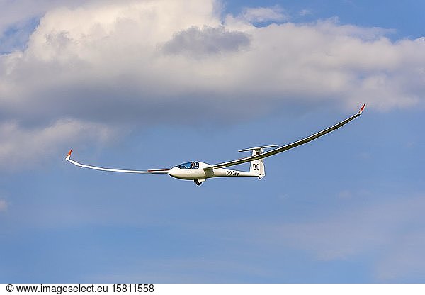 Glider about to land  Germany  Europe