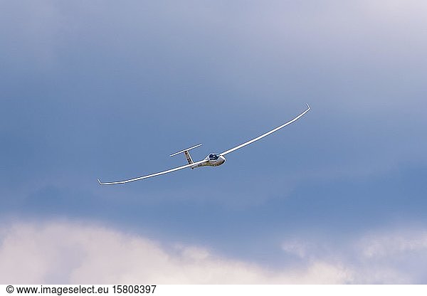 Glider flying in the sky  Germany  Europe