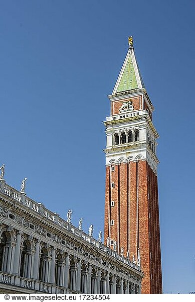 Glockenturm  Campanile  San Marco  Venedig  Veneto  Italien  Europa