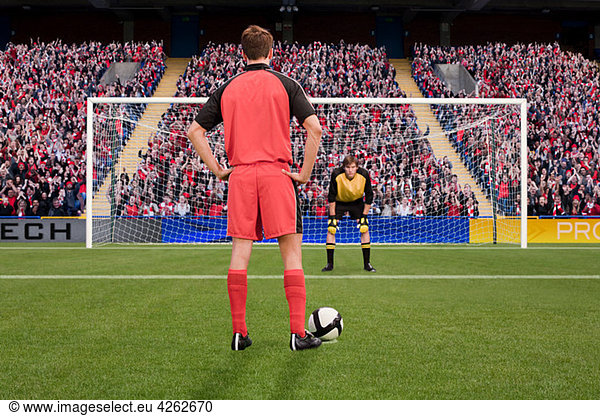 Goalkeeper anticipating free kick