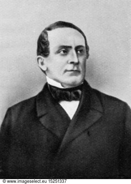 Godeffroy  Johann Cesar VI.  1.7.1813 - 10.2.1885  deut. Kaufmann  Portrait  Mitte 19. Jahrhundert