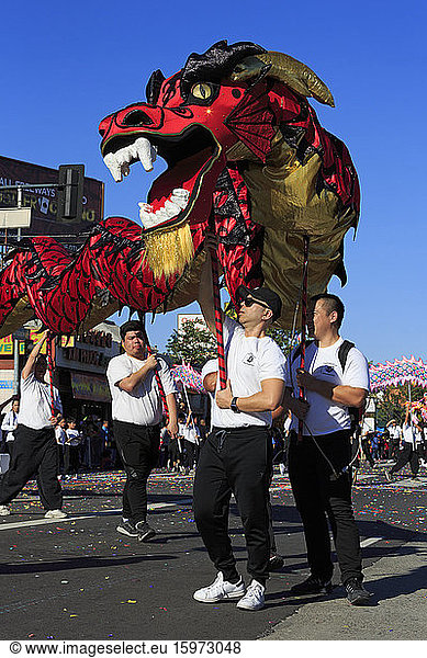 Golden Dragon Parade  Chinatown  Los Angeles  California  United States of America  North America