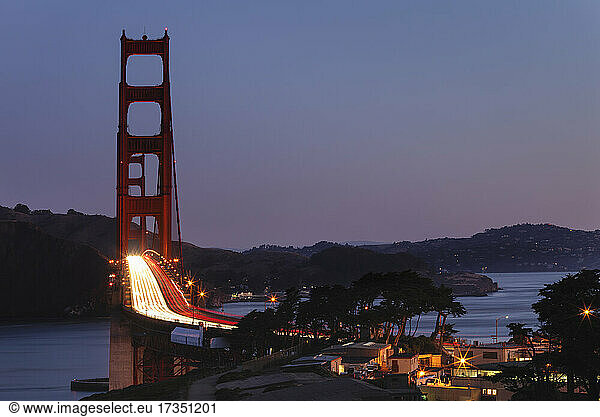 Golden Gate Bridge  San Francisco Bay  California  United States of America  North America