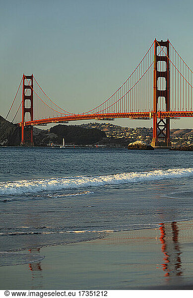 Golden Gate Bridge  San Francisco Bay  California  United States of America  North America