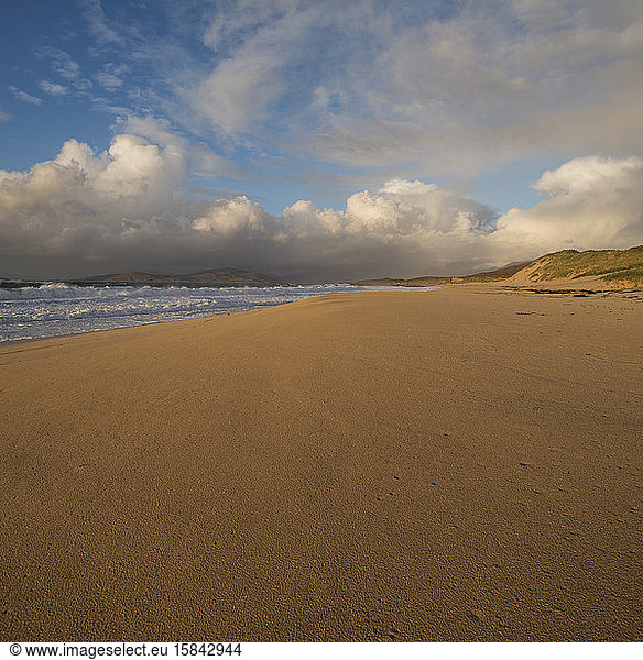 Golden sands of Traigh Mor beach  Scarista  Isle of Harris  Scotland