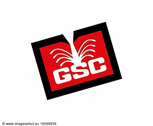 Goodwin Steel Castings  gedrehtes Logo  Weißer Hintergrund