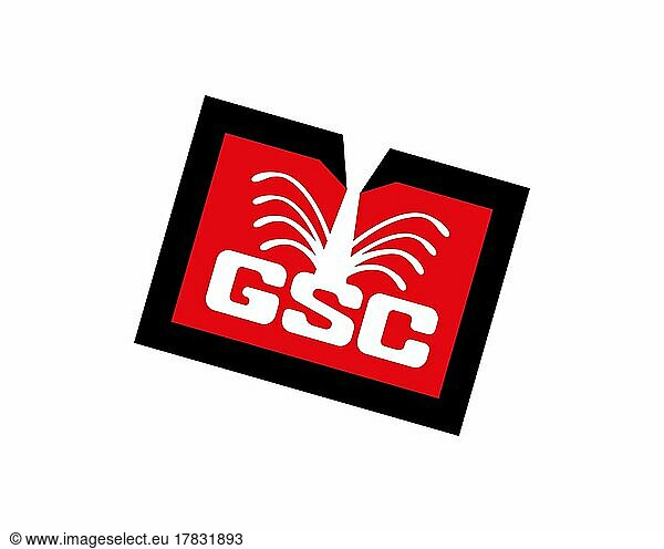 Goodwin Steel Castings  gedrehtes Logo  Weißer Hintergrund B